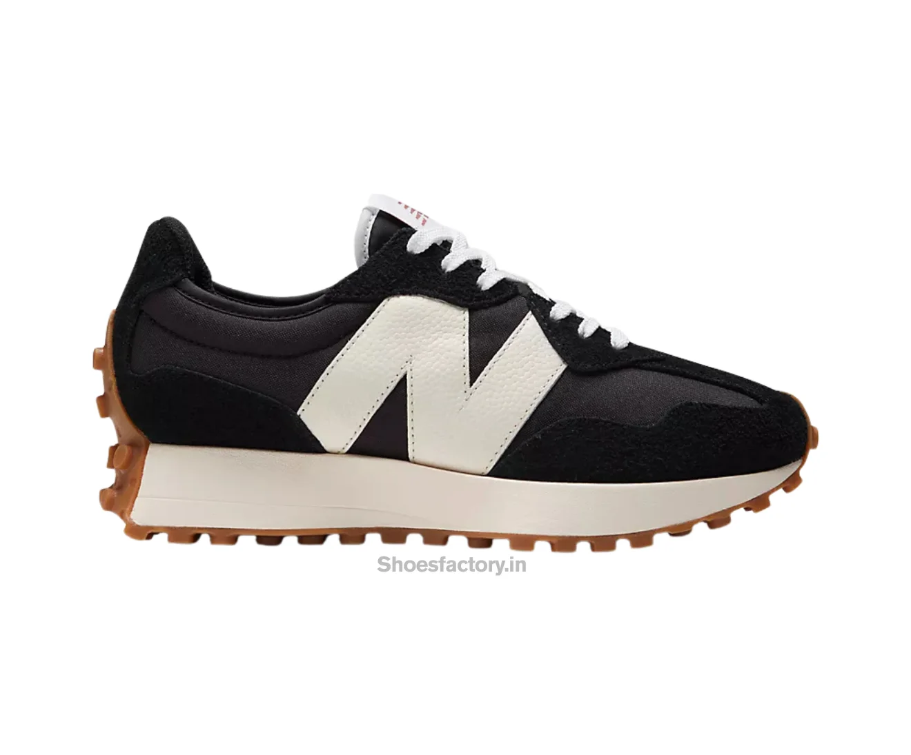 New Balance 327 Black White — First Copy