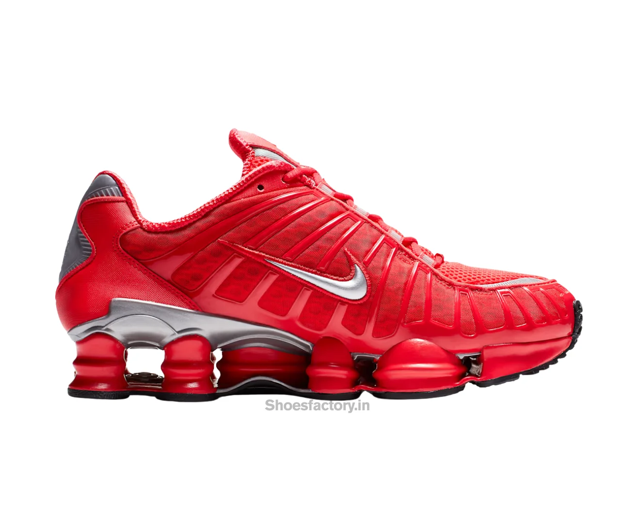 Shox TL Speed Red And Metallic Silver — First Copy