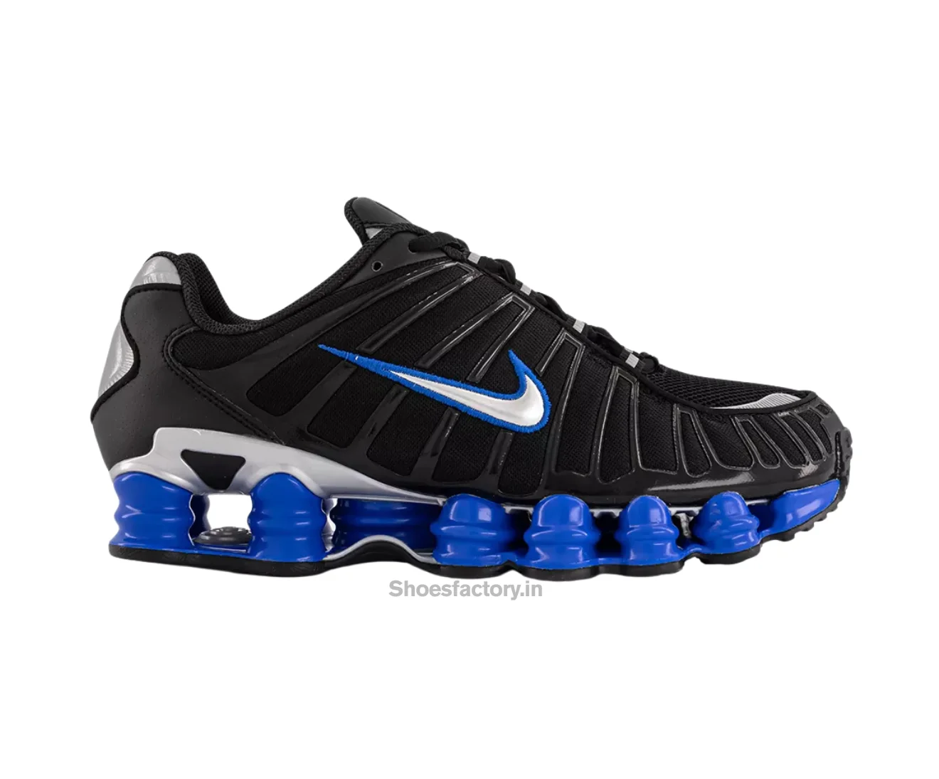 Shox Tb Trainer Metallic Black Silver Blue — First Copy