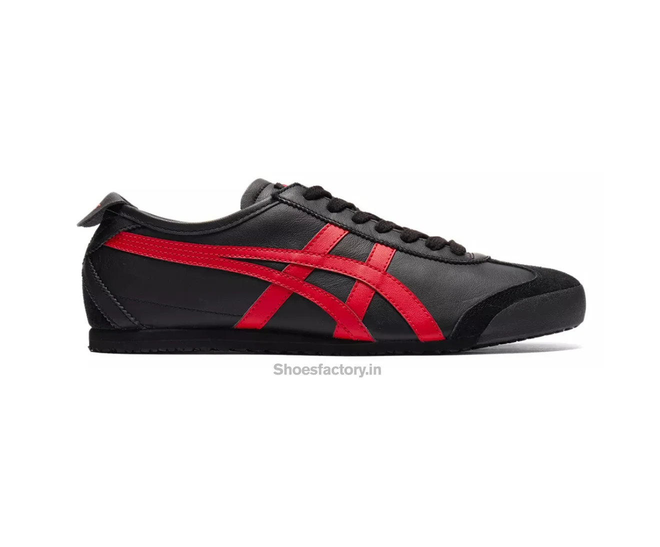 Onitsuka Tiger Mexico 66 Black Classic Red — First Copy